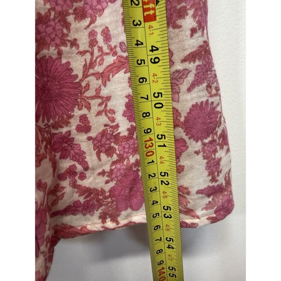 Free People  Women’s Sweet Nothings Midi Dress Women's Pink Floral Cotton Sz S - Picture 12 of 16